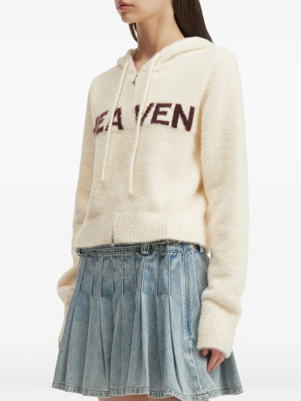 b+ab Hoodie met rits Beige