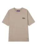 aftermaths fox-embroidered cotton T-shirt - Neutrals