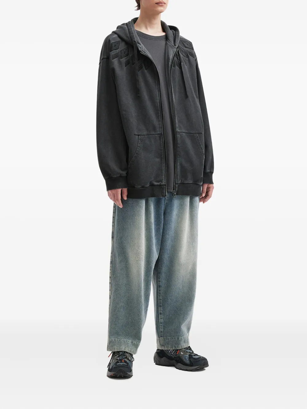 aftermaths embroidered zip-up hoodie | Hoodies | Image 2