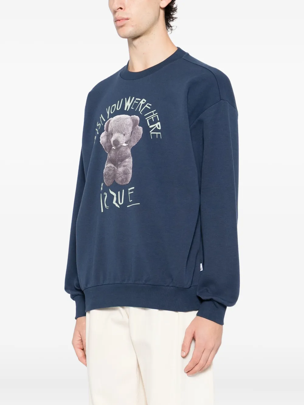 izzue Sweater met print Blauw