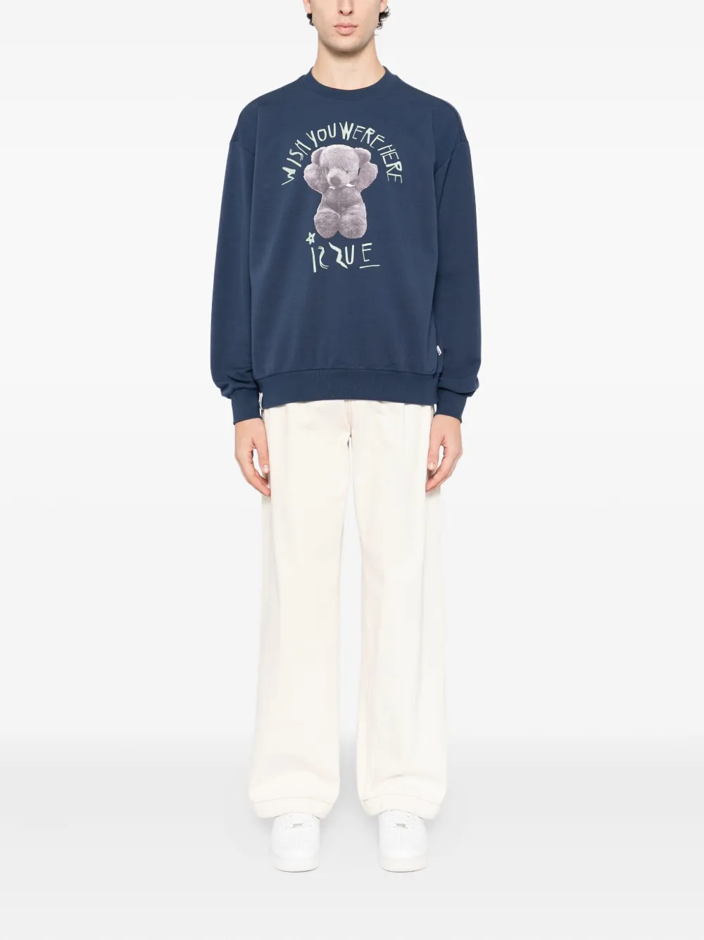 Izzue Sweater met print - Blauw