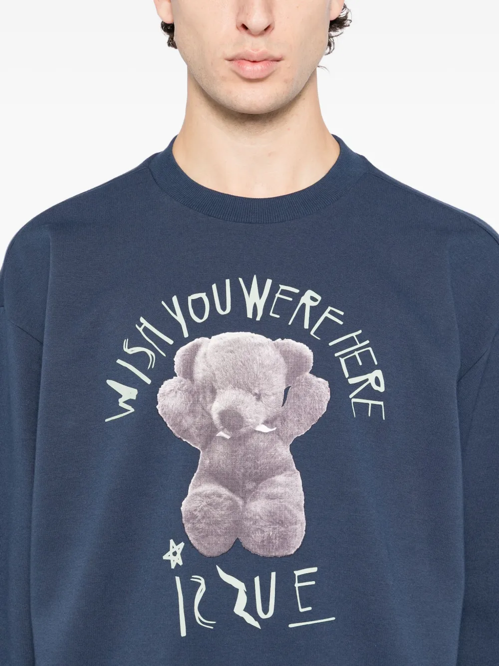 izzue Sweater met print Blauw