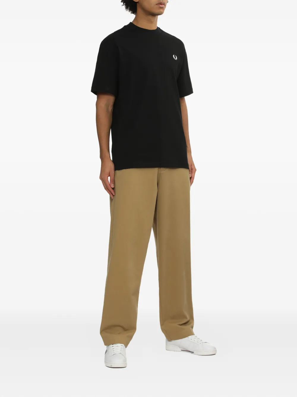 Fred Perry Katoenen T-shirt met logo - Zwart