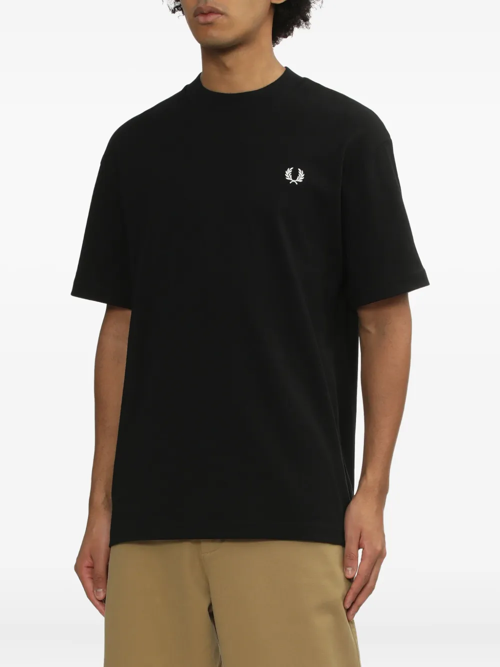 Fred Perry Katoenen T-shirt met logo Zwart