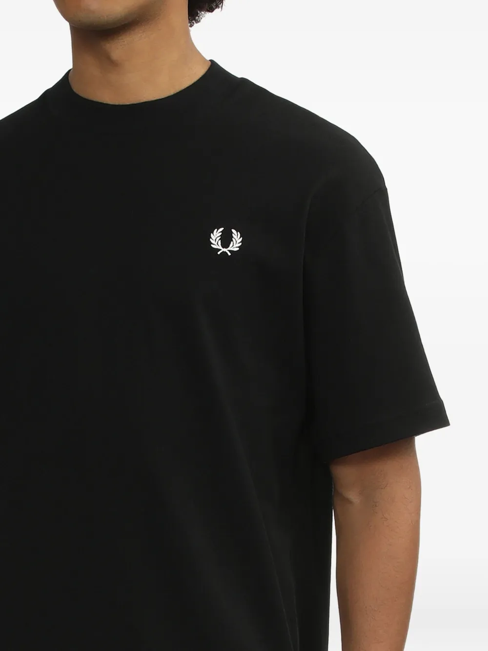 Fred Perry Katoenen T-shirt met logo Zwart