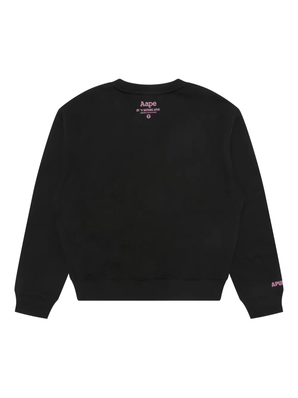 Aape By A Bathing Ape Camouflage-embroidered Sweatshirt In Black