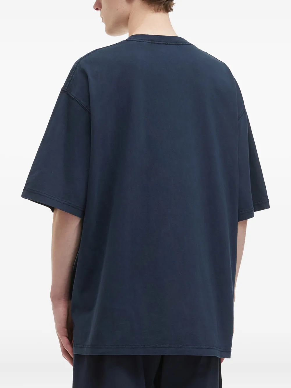 Alpha Industries Embroidered-logo Cotton T-shirt In Blue