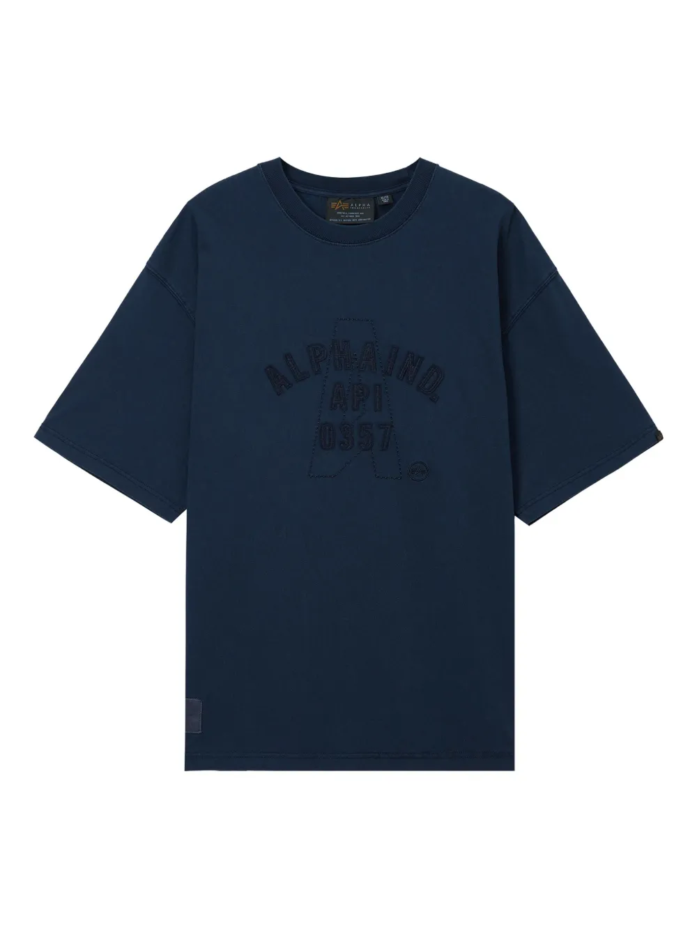 Alpha Industries embroidered-logo cotton T-shirt | Blue | Image 1
