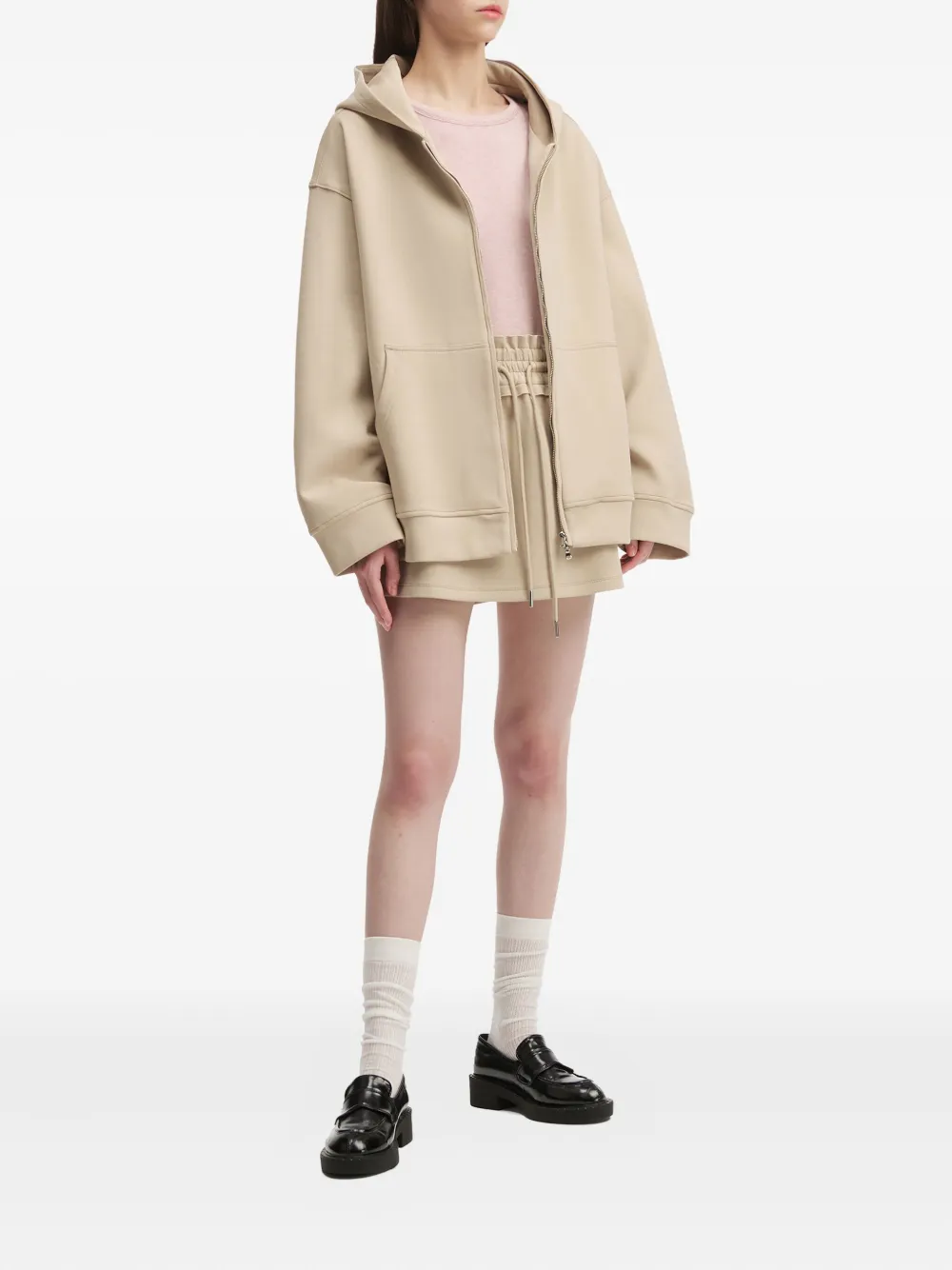 B+ab Hoodie met rits - Beige