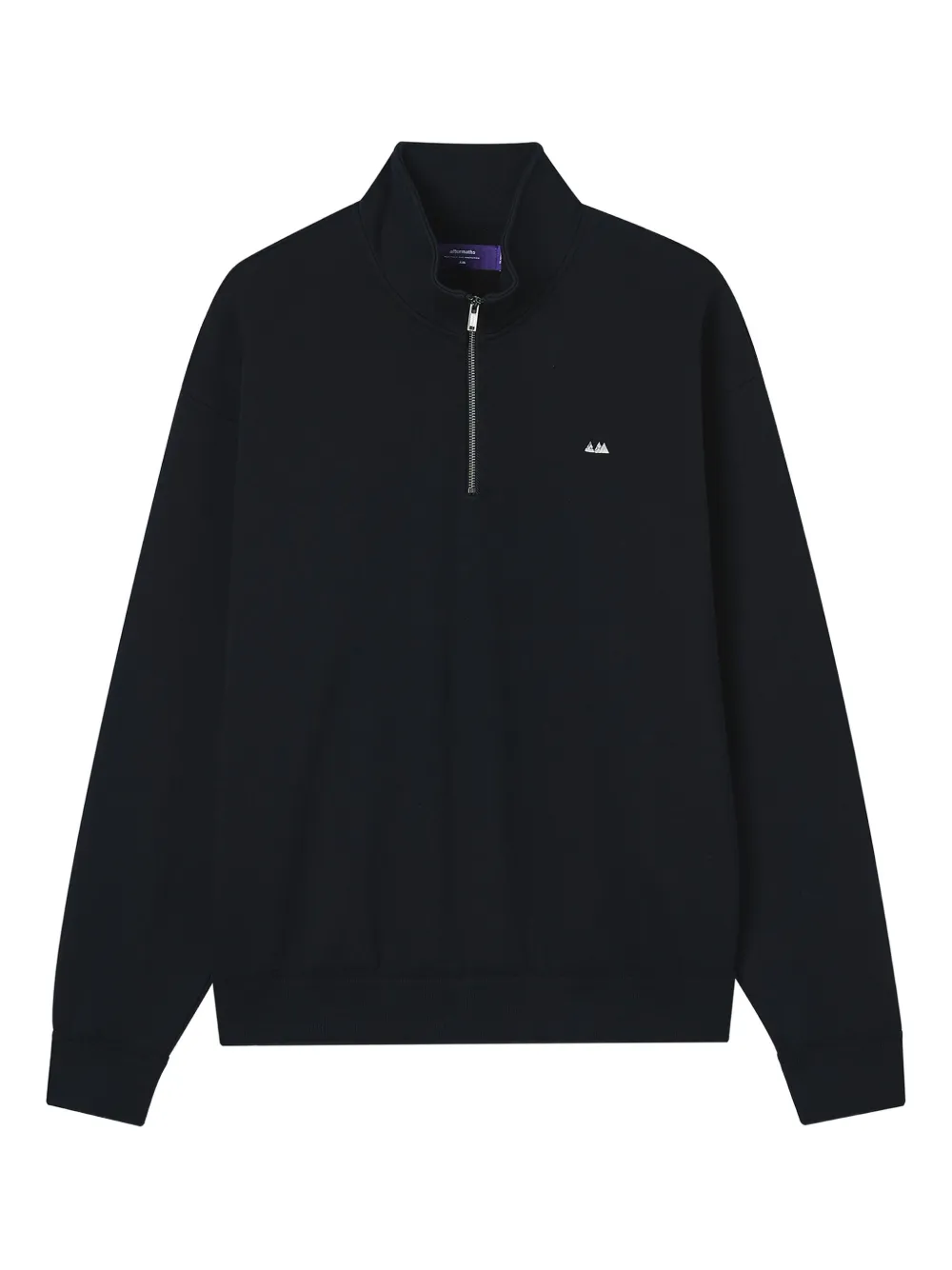 aftermaths half-zip mountain-logo sweatshirt | Black | Image 1
