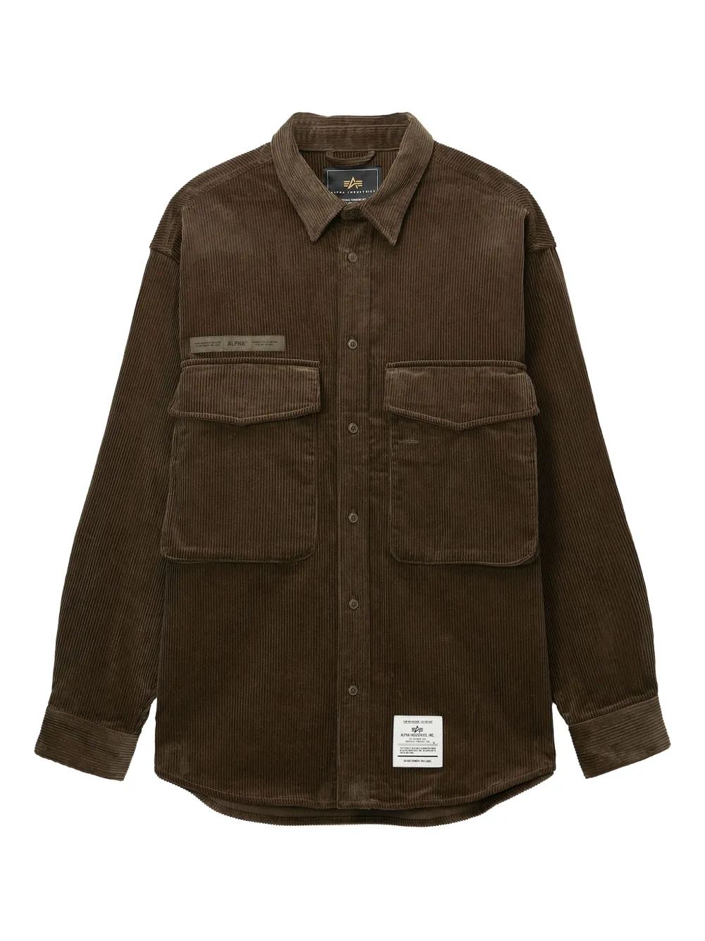 Alpha Industries corduroy pocket-detail shirt | Brown | Image 1
