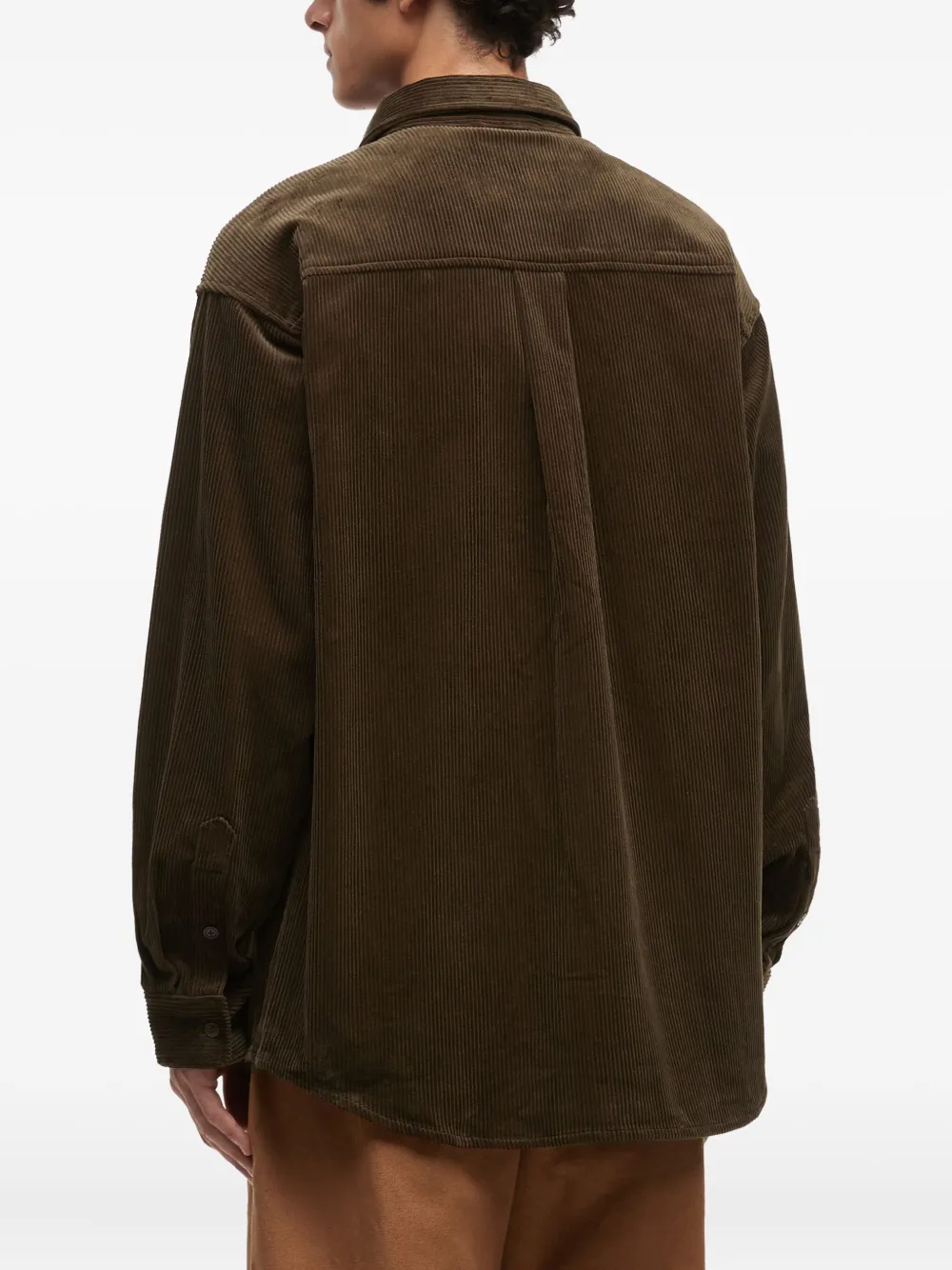 Alpha Industries Corduroy Pocket-detail Shirt In Brown