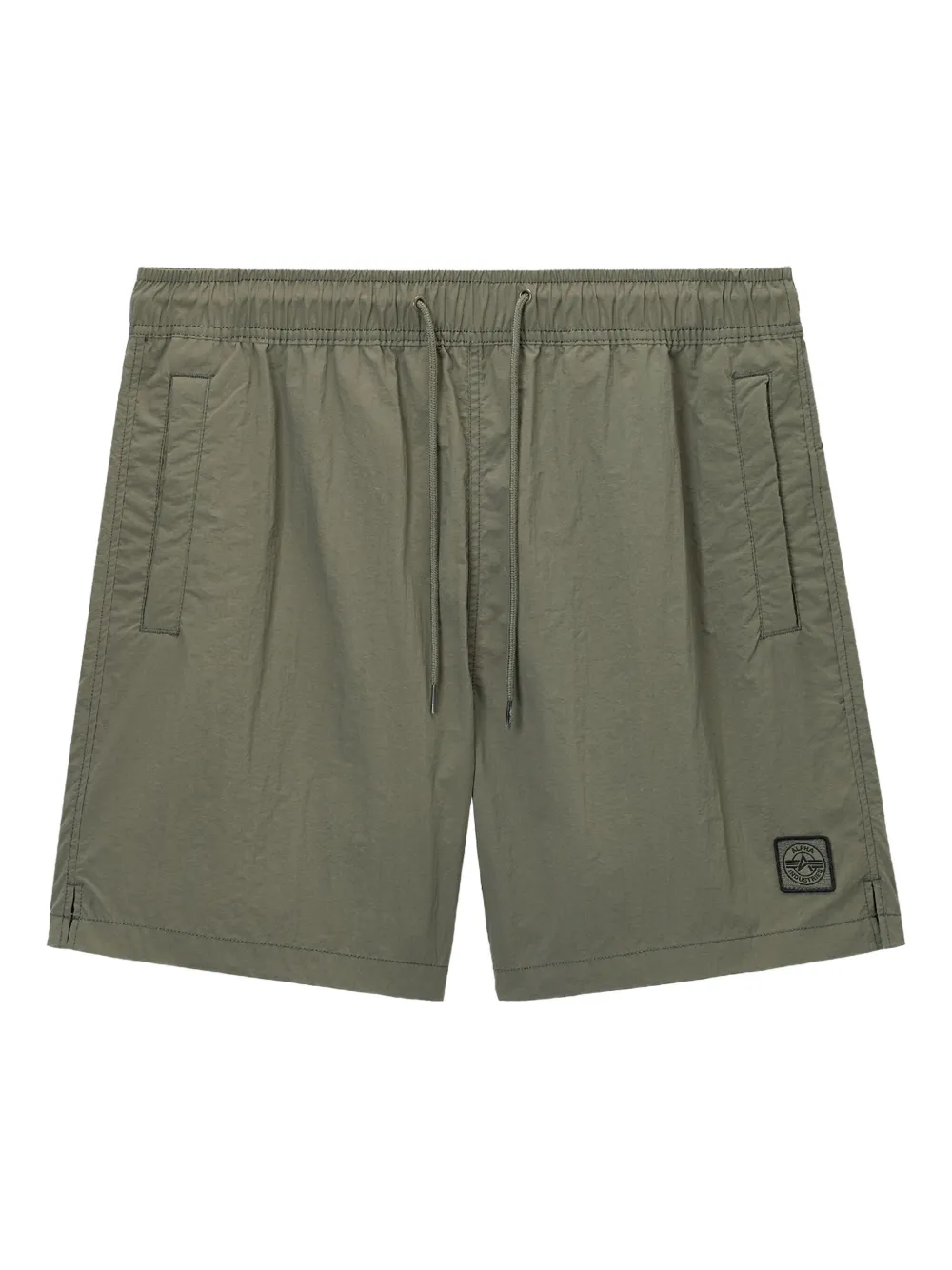 Alpha Industries logo-patch shorts | Green | Image 1