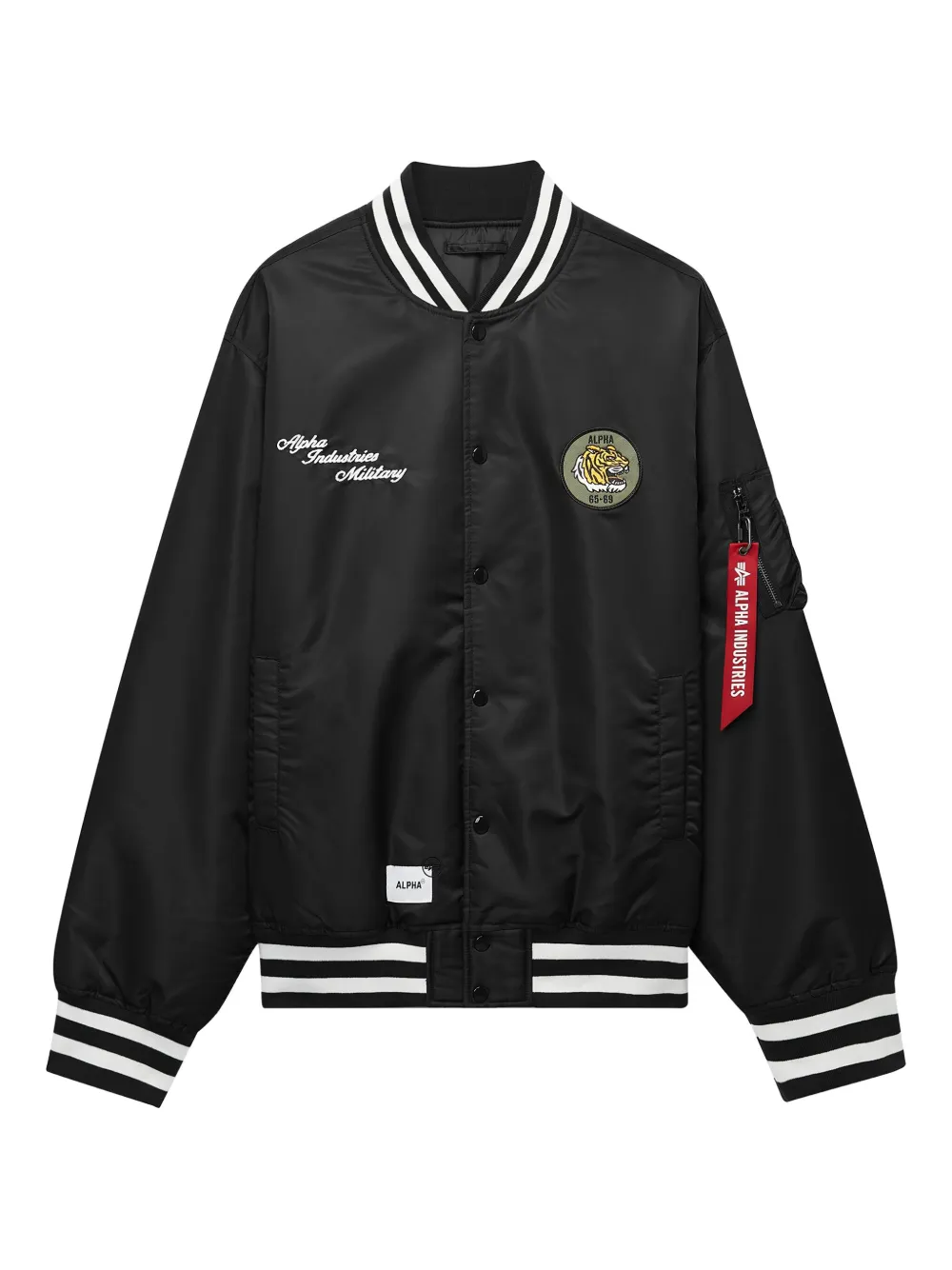 Alpha Industries tiger-patch bomber jacket | Black | Image 1