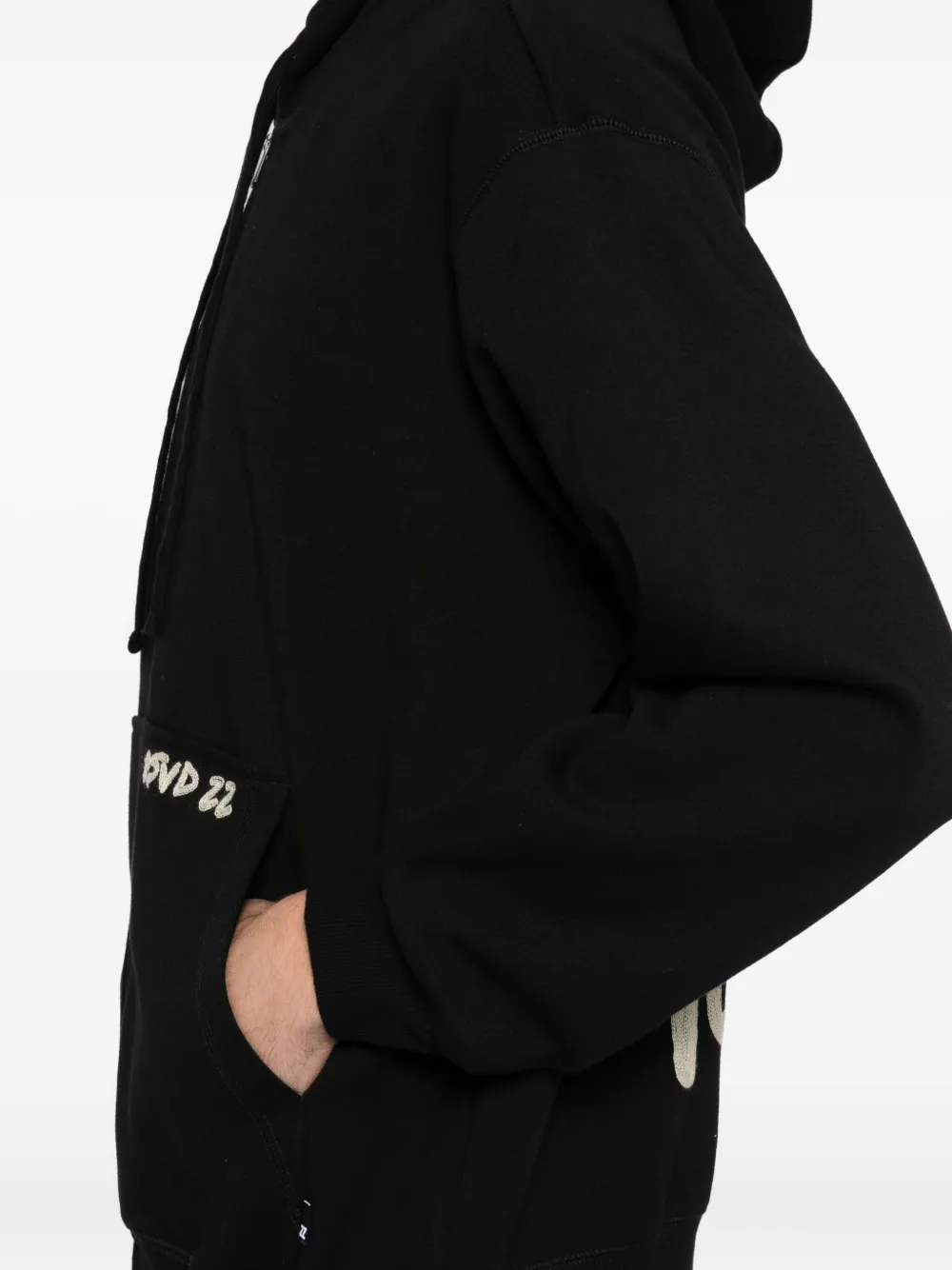 izzue Hoodie met geborduurd logo Zwart