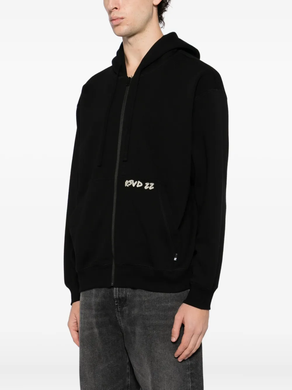 izzue Hoodie met geborduurd logo Zwart