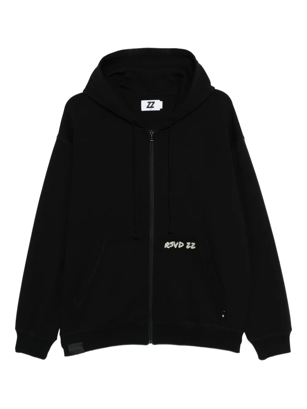 izzue logo-embroidered hoodie | Black | Image 1