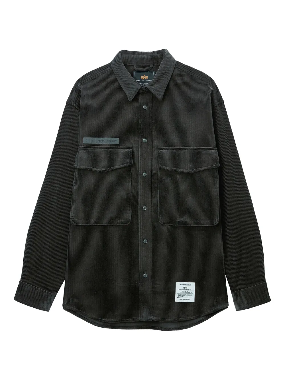 Alpha Industries corduroy patch-pocket shirt | Green | Image 1