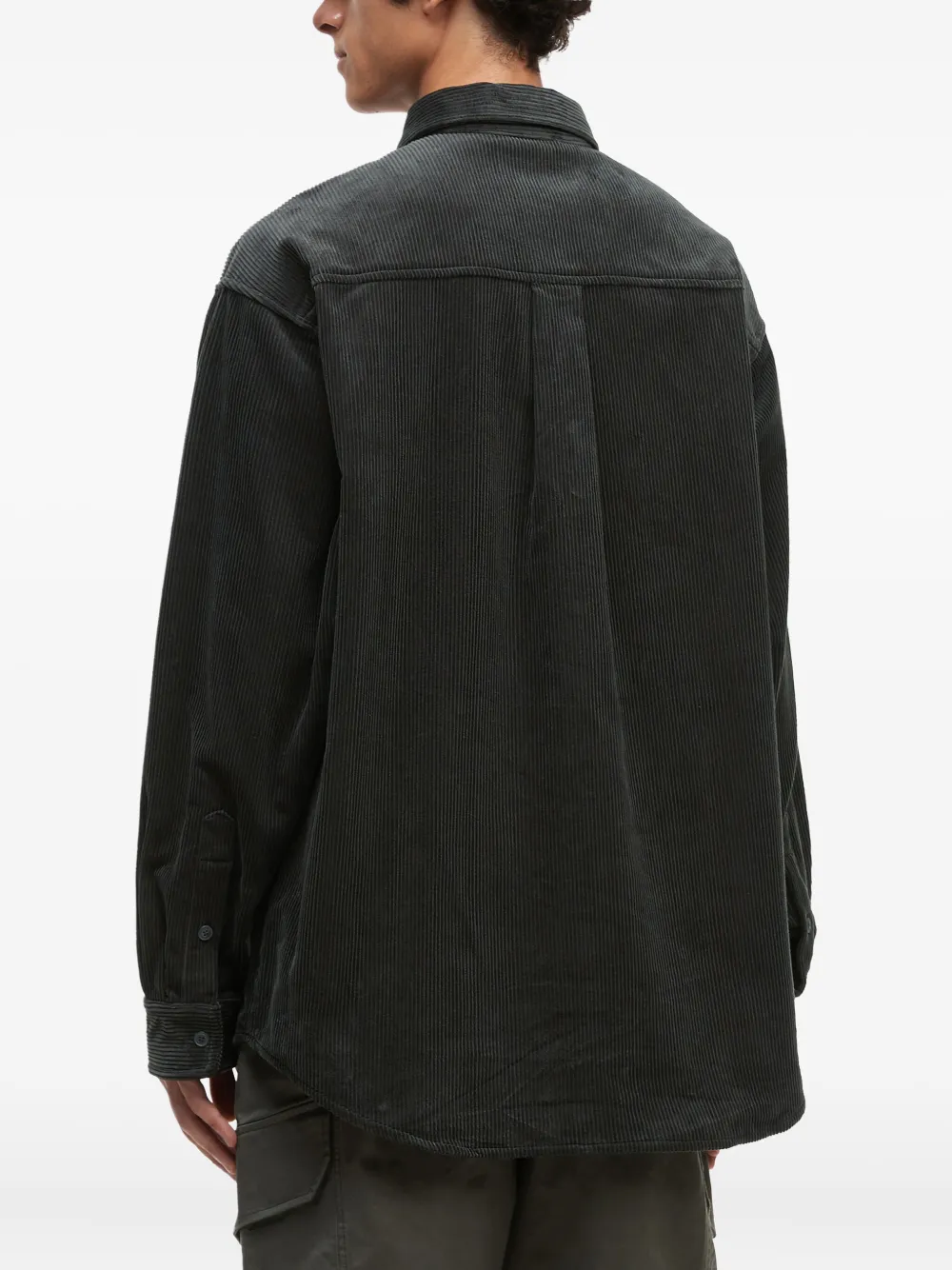 Alpha Industries Corduroy Patch-pocket Shirt In Black