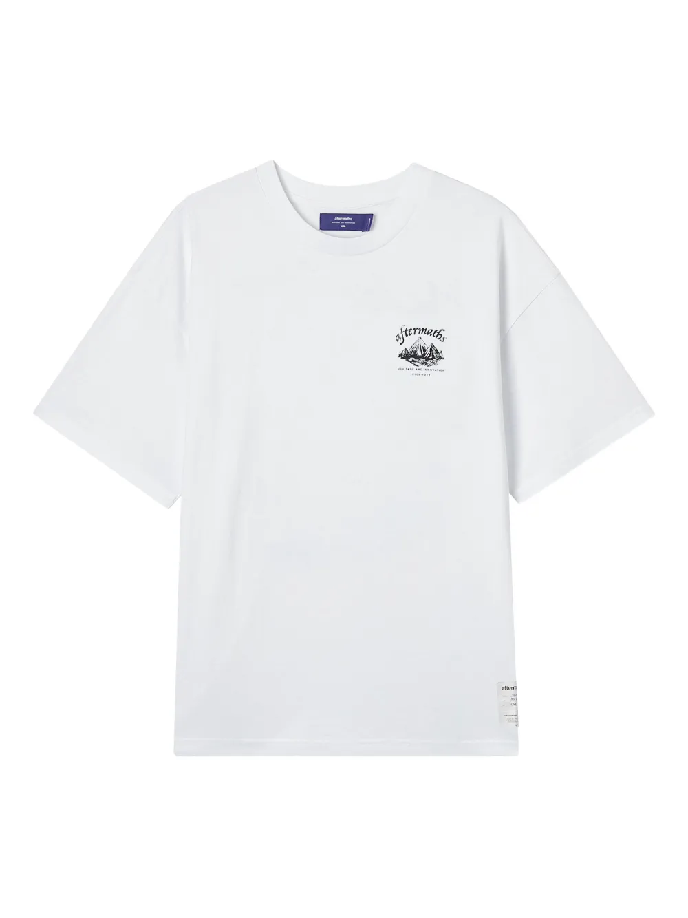 aftermaths graphic-print cotton T-shirt | White | Image 1