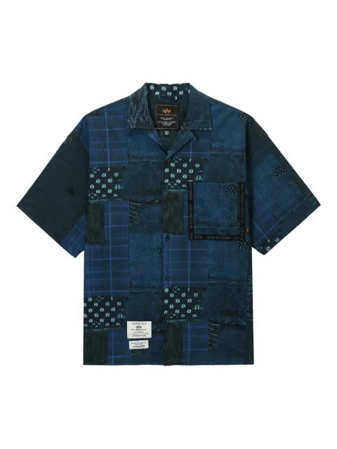 Alpha Industries patchwork-pattern panelled shirt