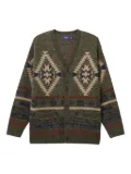 aftermaths geometric-pattern cardigan - Green