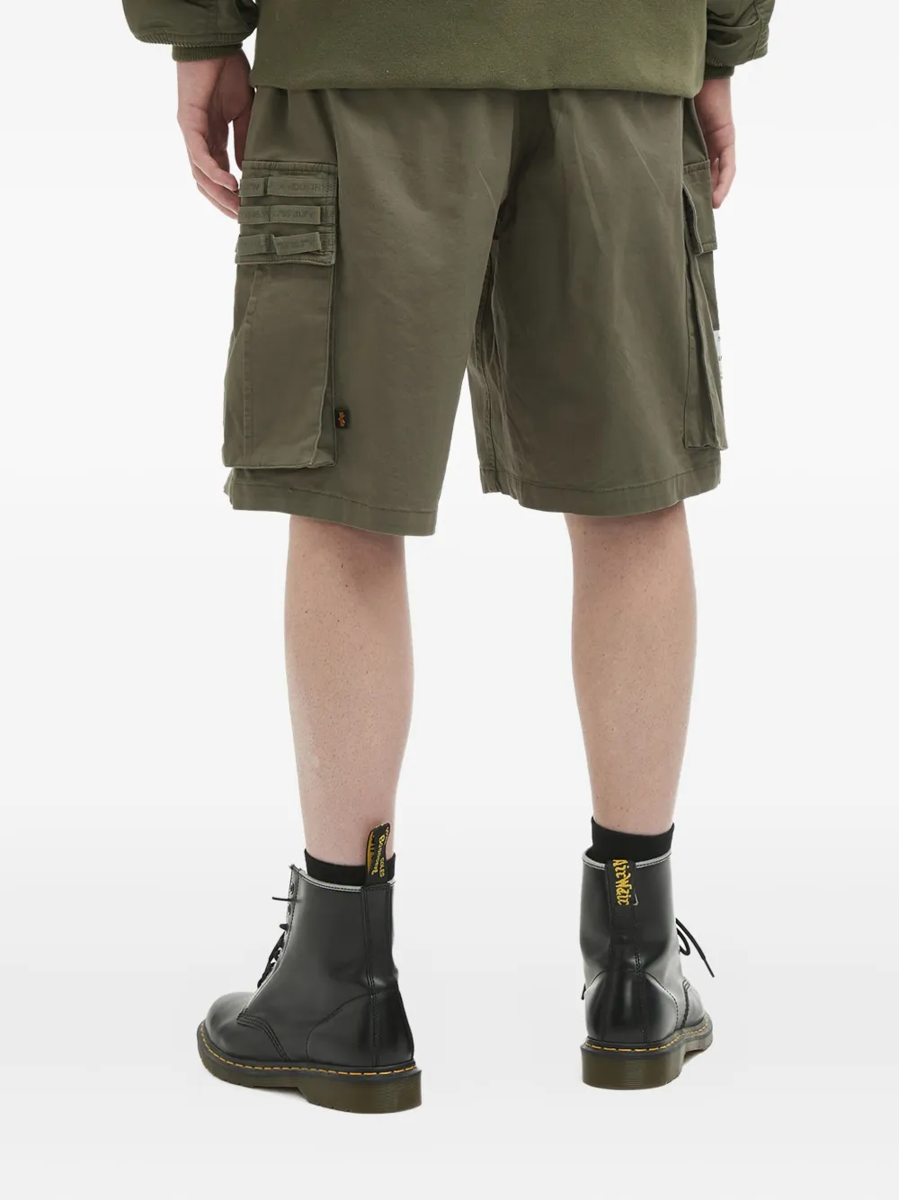 Alpha Industries Cargo shorts met logopatch Groen
