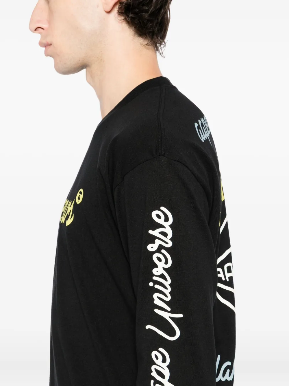 Aape By A Bathing Ape Logo-print Cotton T-shirt In Black