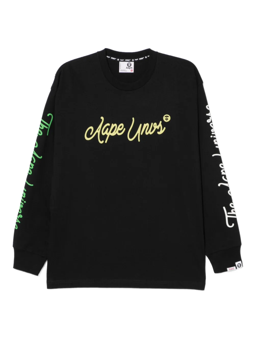 AAPE BY *A BATHING APE® logo-print cotton T-shirt | Black | Image 1