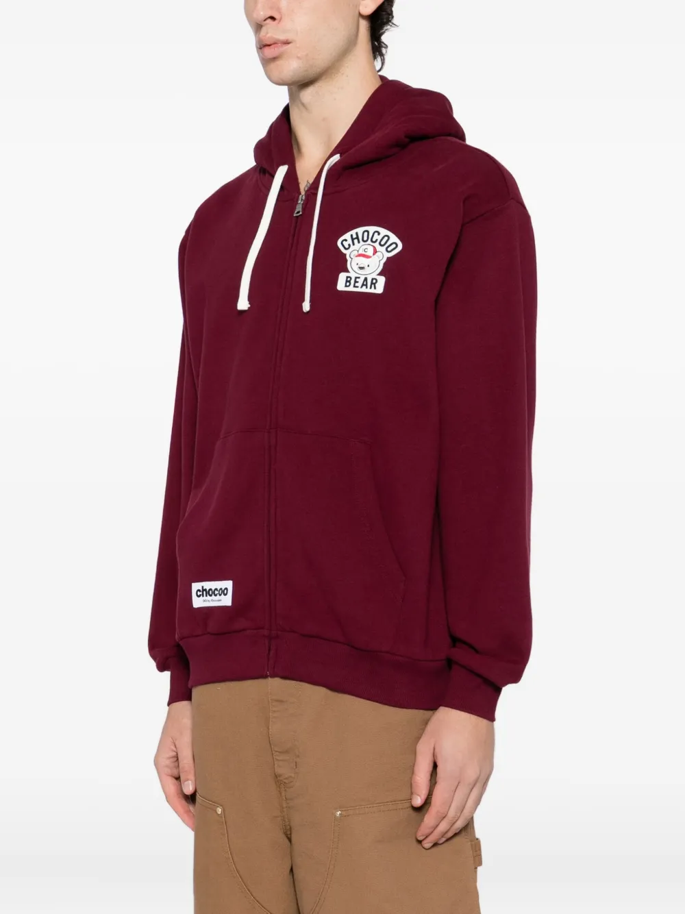 CHOCOOLATE Hoodie met logopatch Rood