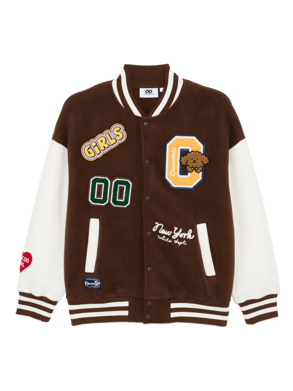 Chocoolate Logo-embroidered Jacket In Brown