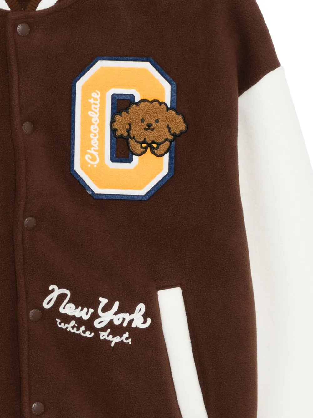 Chocoolate Logo-embroidered Jacket In Brown