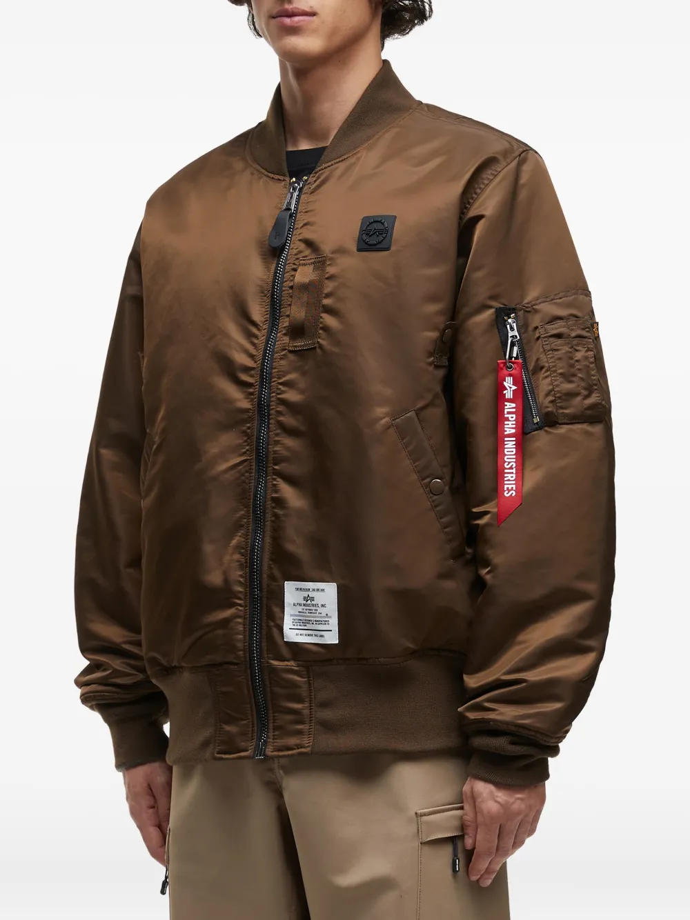 Alpha Industries Bomberjack met logopatch Blauw