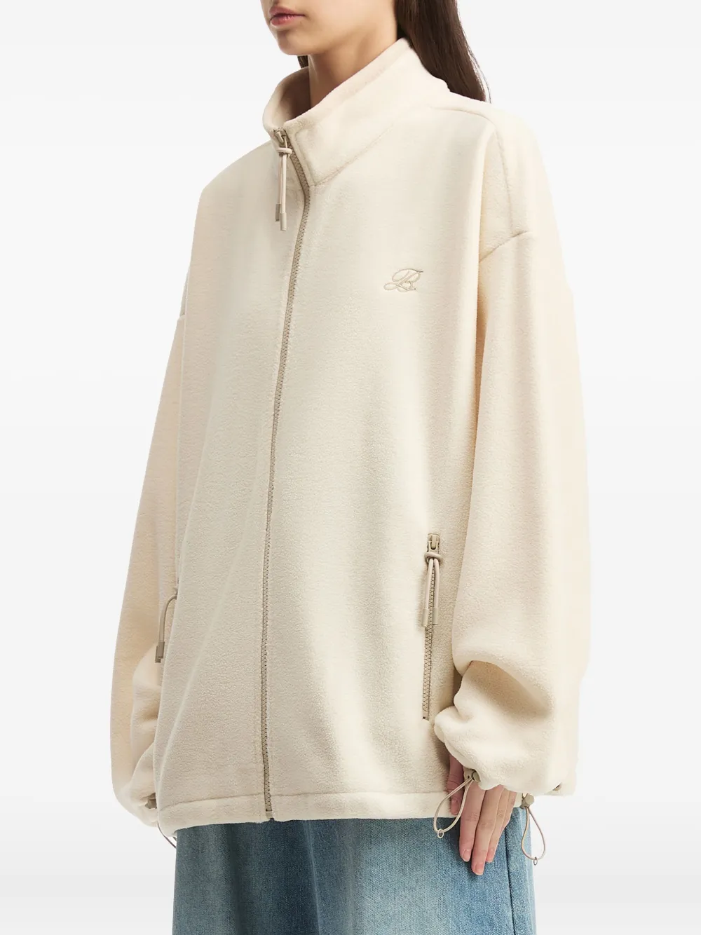 B+ab Zip-up Fleece Jacket In Neutral