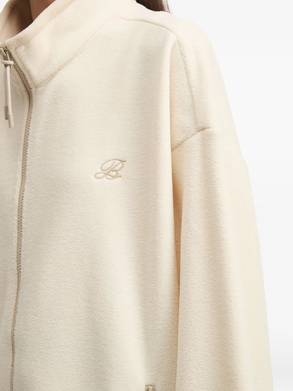 B+ab Zip-up Fleece Jacket In Neutral