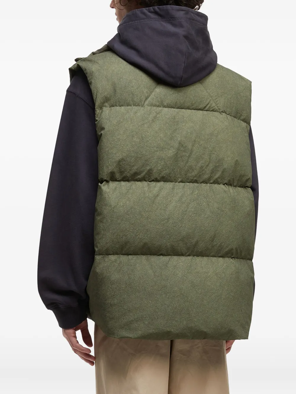 Alpha Industries Quilted Pocket Vest In Green