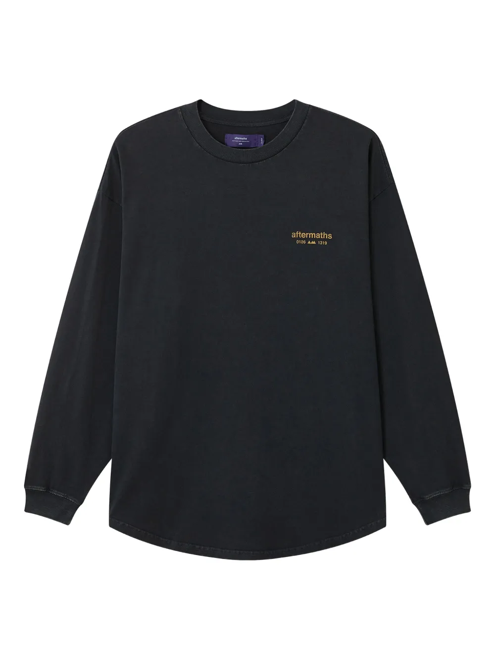 aftermaths Inca-inspired graphic long-sleeve T-shirt | Grey | Image 1
