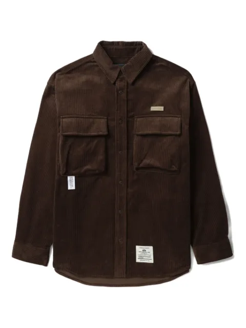 Alpha Industries logo-patch corduroy shirt
