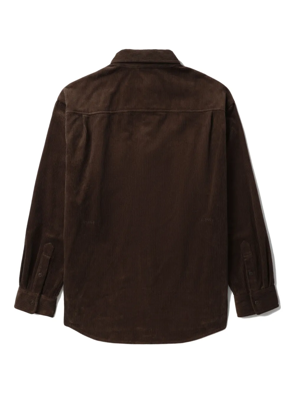 Alpha Industries Logo-patch Corduroy Shirt In Brown