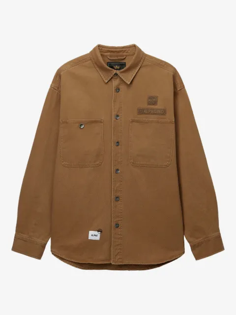 Alpha Industries patch-pocket cotton shirt