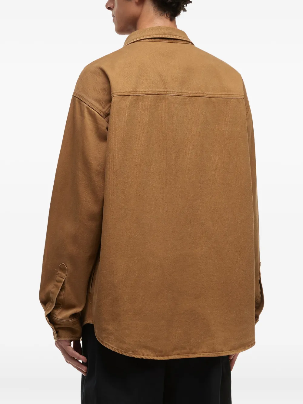 Alpha Industries Patch-pocket Cotton Shirt In Brown