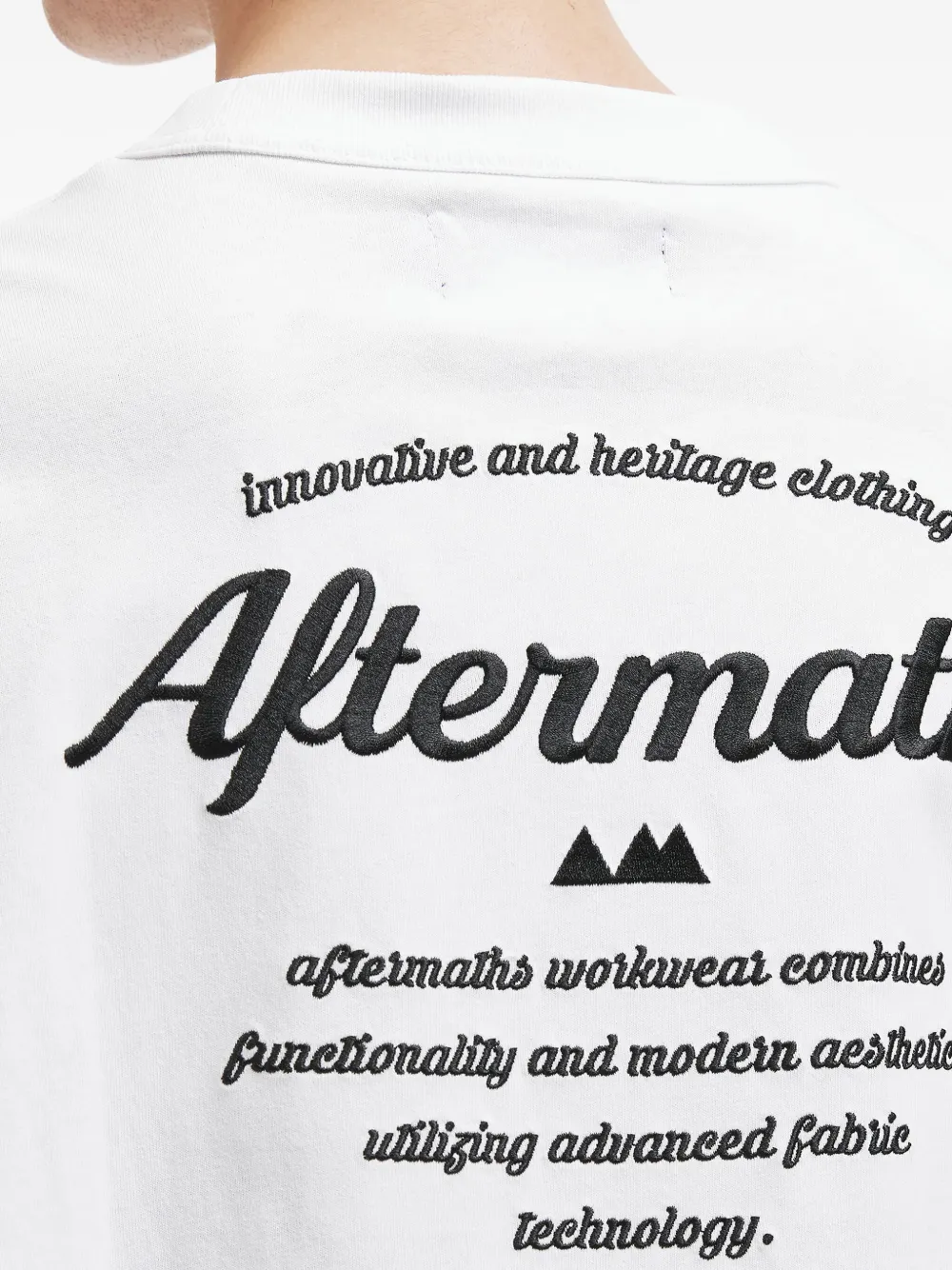 Aftermaths Logo-embroidered Long-sleeve T-shirt In White