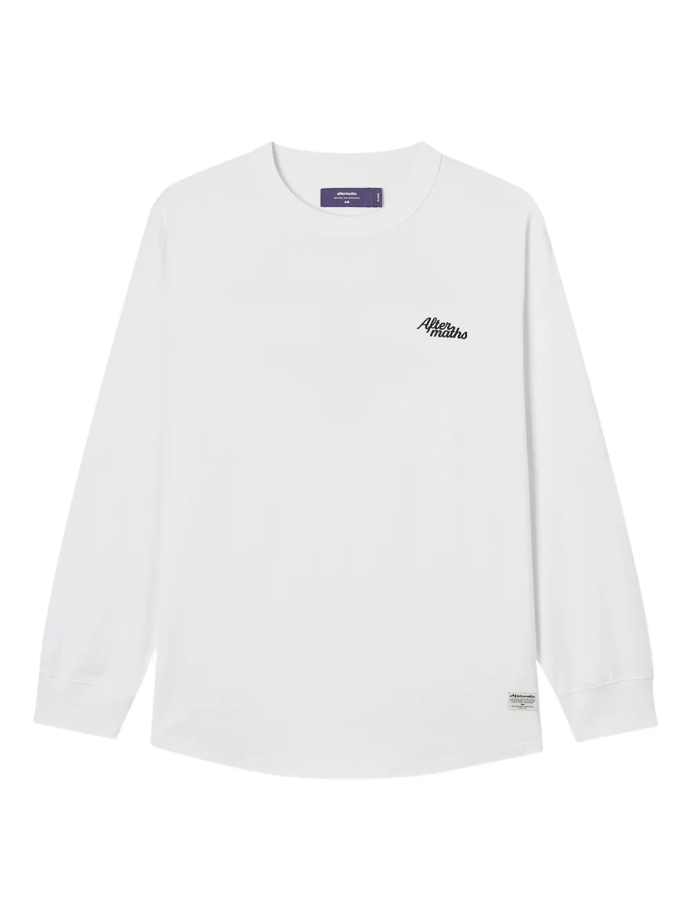 aftermaths logo-embroidered long-sleeve T-shirt | White | Image 1
