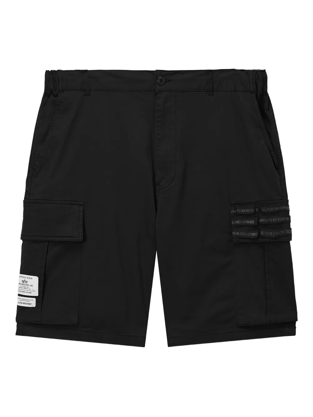 Alpha Industries cargo-pocket label-detail shorts | Black | Image 1