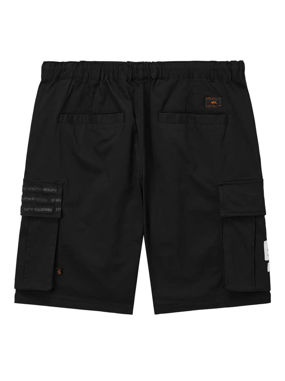 Alpha Industries Shorts met cargozak en labeldetail Zwart
