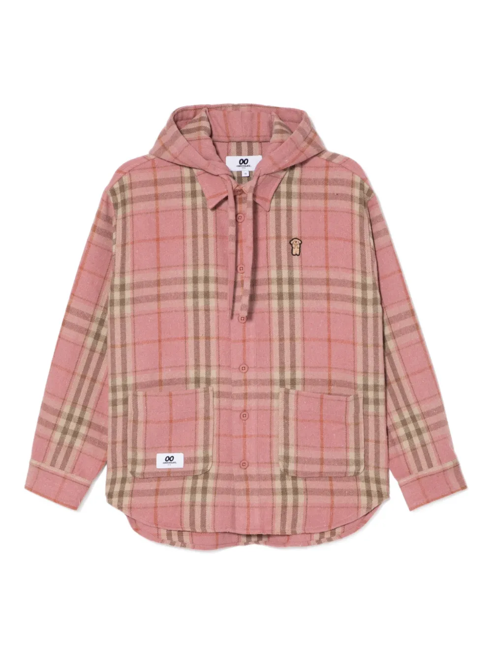 CHOCOOLATE embroidered plaid shirt | Pink | Image 1