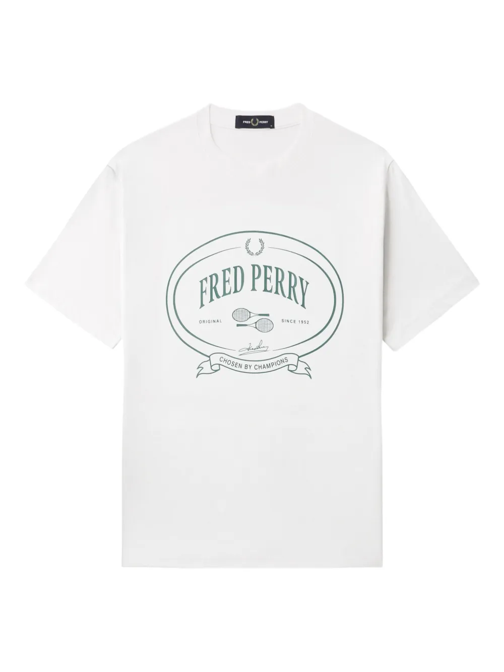 Fred Perry oval-logo cotton T-shirt | White | Image 1