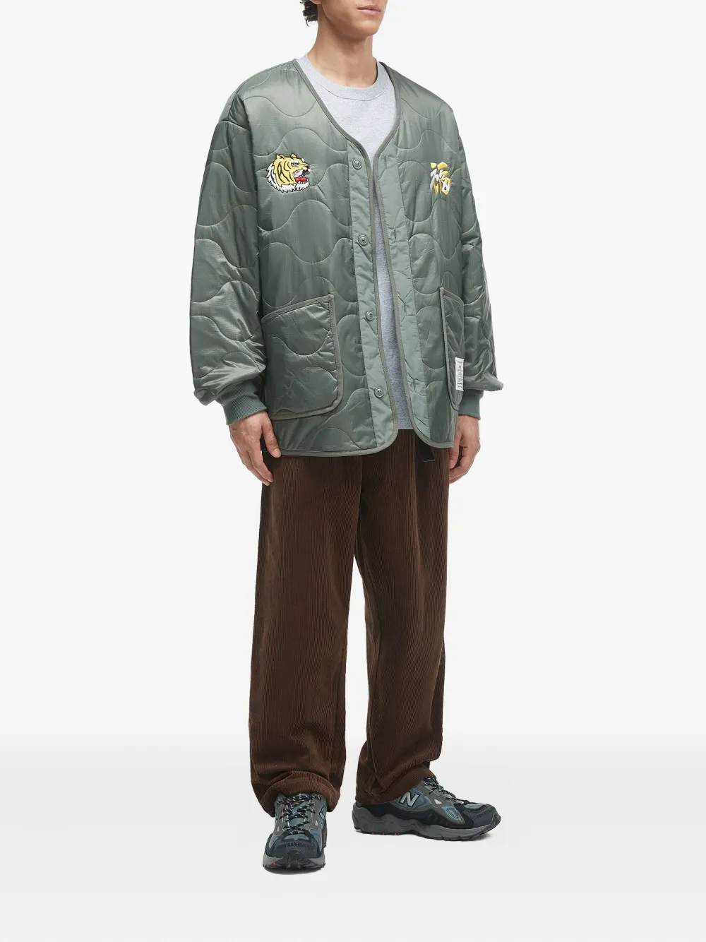 Alpha Industries tiger-embroidered quilted jacket | Down Jackets | Image 2