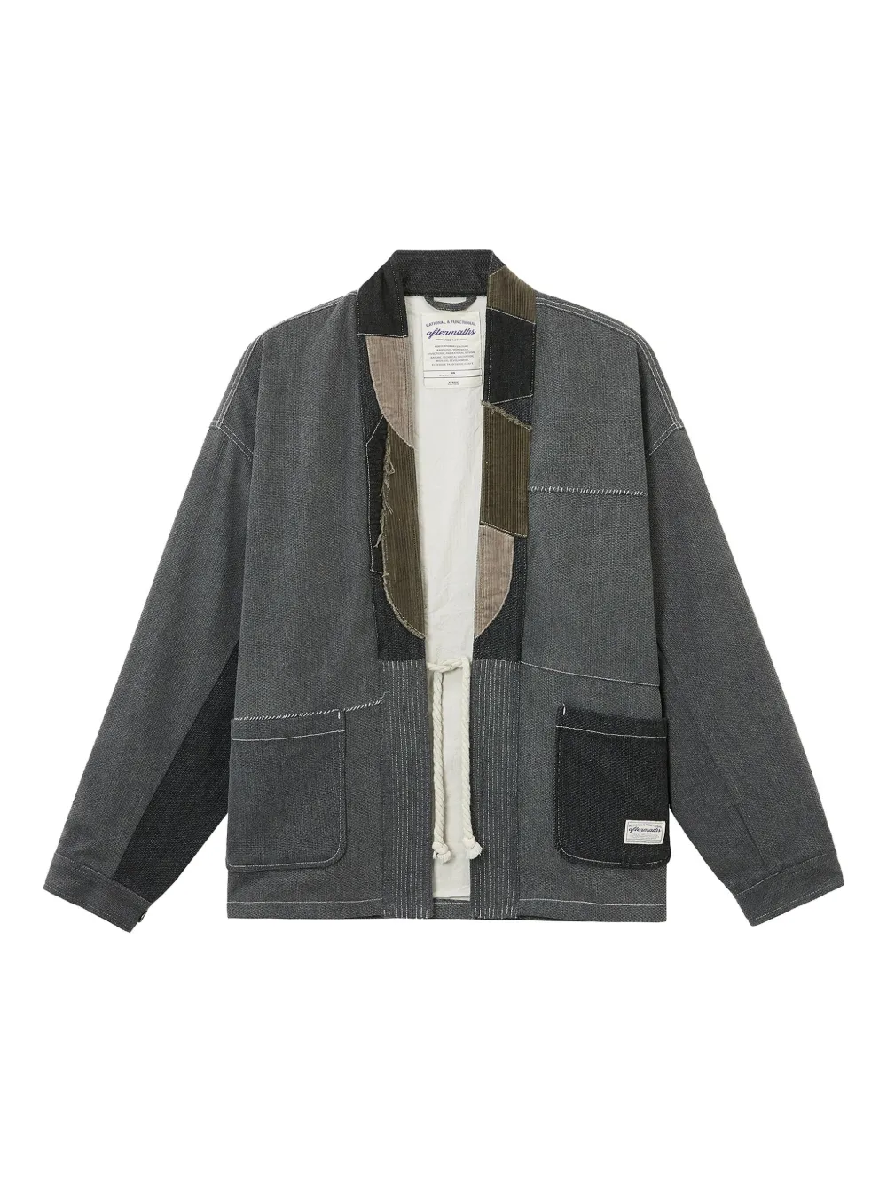 aftermaths patchwork panelled jacket | Grey | Image 1