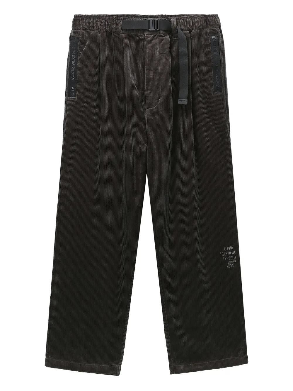Alpha Industries pleated corduroy trousers | Grey | Image 1